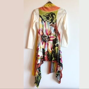 BNWOT ANTHROPOLOGIE SPIRAL TIE DYE PRINT OPEN VEST